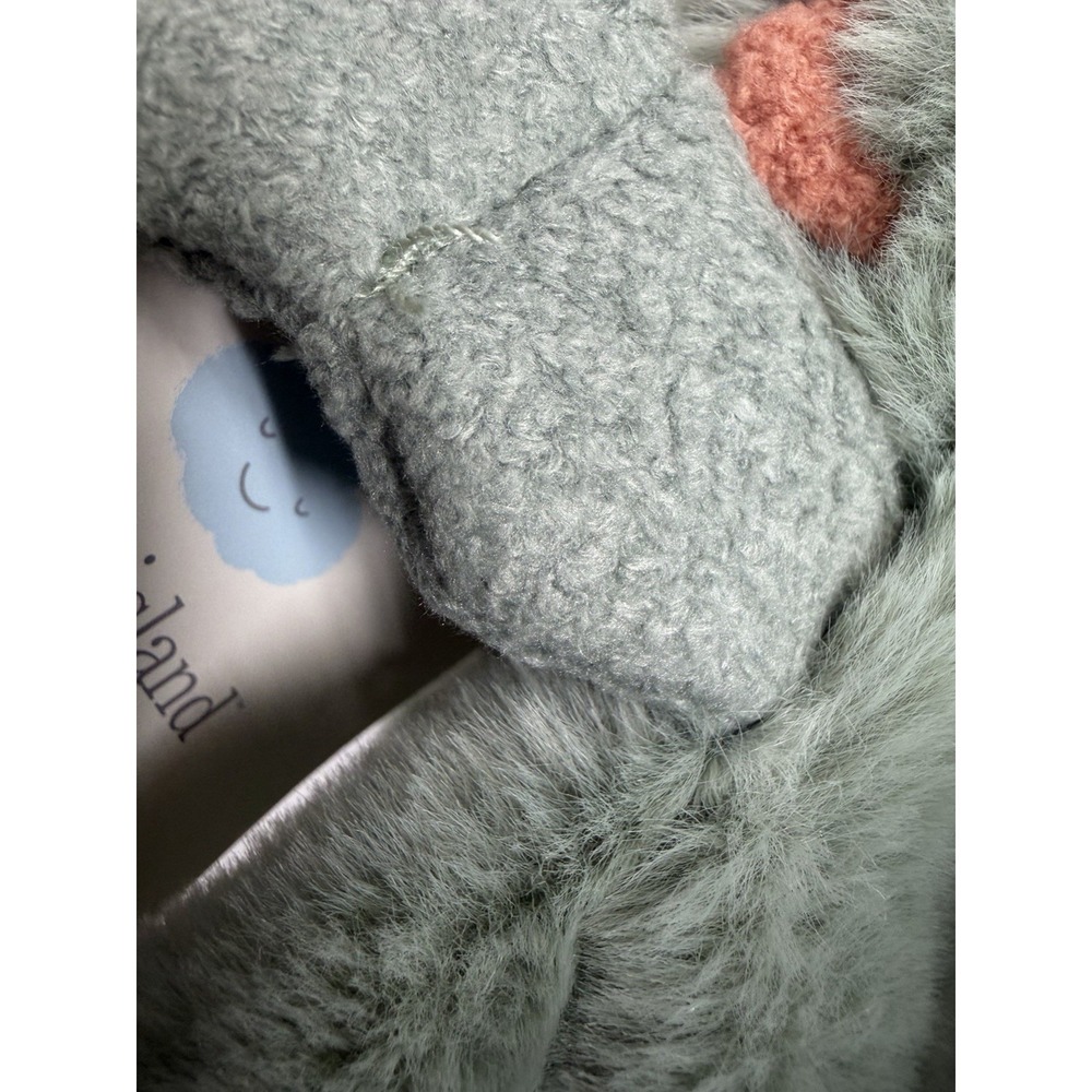 Cloud Island Dragon Security Blanket Lovey Sage Green Faux Fur Satin Trim NWT - Picture 7 of 10